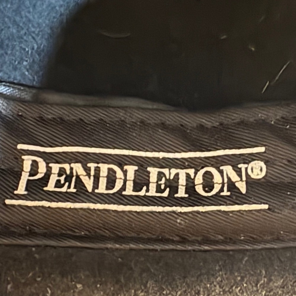 Pendleton Black Wool Fedora Hat Small Leather Ban… - image 4